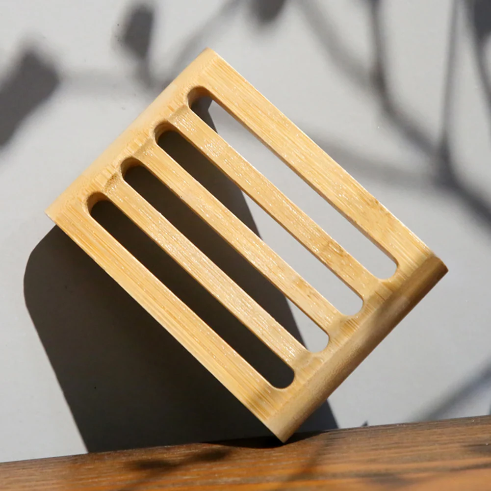 Handmade Perfect Wood Bamboo Soap Dish Tray Case Bathroom Elegant Storage Soap Box Kitchen Bath Clean Shower Holder