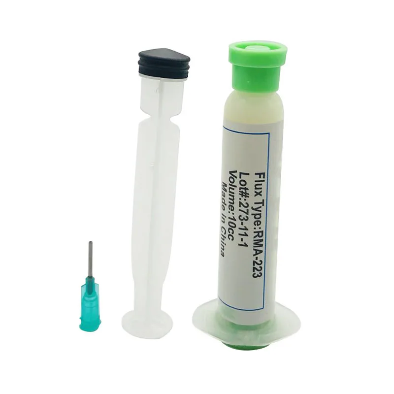 1 Set Syringe Solder Paste Flux Grease Repair Solde RMA-223 10CC PCB BGA Soldering Paste Flux Solder Ball Flux Paste  Needle