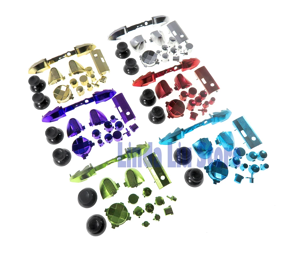 1set Chrome Full Set Buttons for Xbox Series S X Controller LB RB LT RT Bumpers Triggers D-pad ABXY Button Replacement