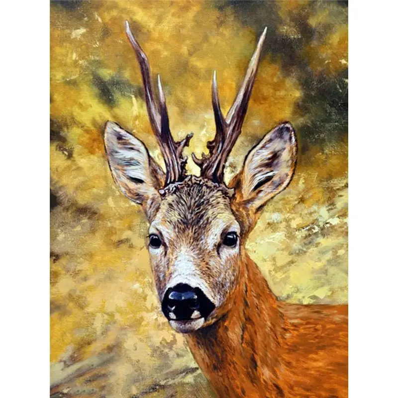 GATYZTORY Öl Malerei Nummer Deer Zeichnung Auf Leinwand Handgemaltes Kunst Geschenk DIY Bild Durch Anzahl Herbst Tier Kits Wohnkultur