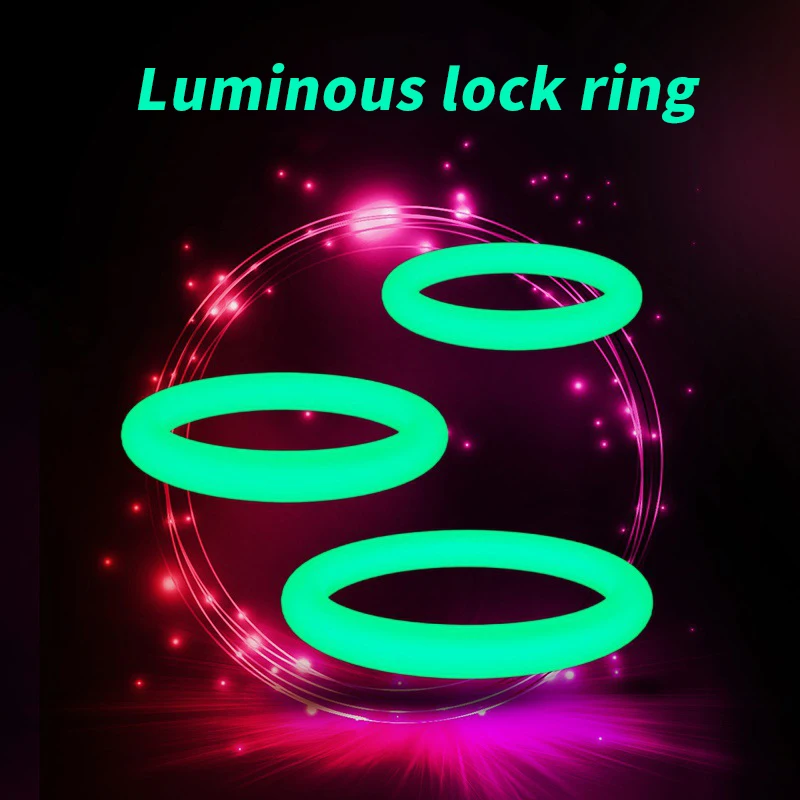 3Pcs/Set Penis Ring for Men Foreskin Orthosis Resistance Ring Delayed Ejaculation Luminous Soft Silicone Cock Ring Sex Toys