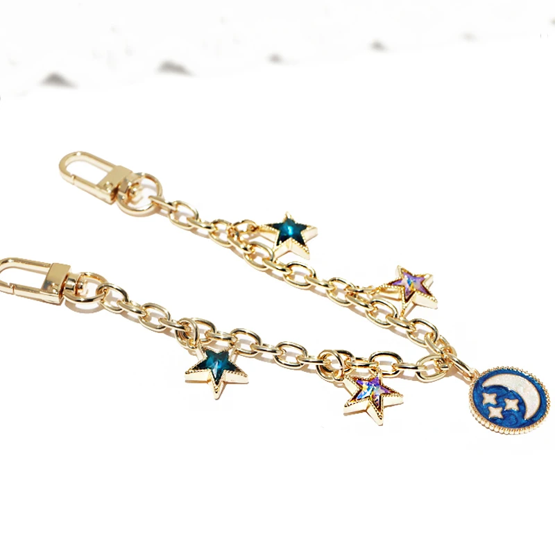 Designer chain strap with blue star gold metal chain ornament for handbag bag charms Accessories Hardware high quality