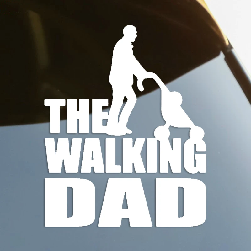 

наклейки на авто Ходячий папа водонепроницаемые наклейки на машину наклейка для авто автонаклейка стикер этикеты винила наклейки стайлинга автомобилей украшения на бампере автомобиля заднее стекло