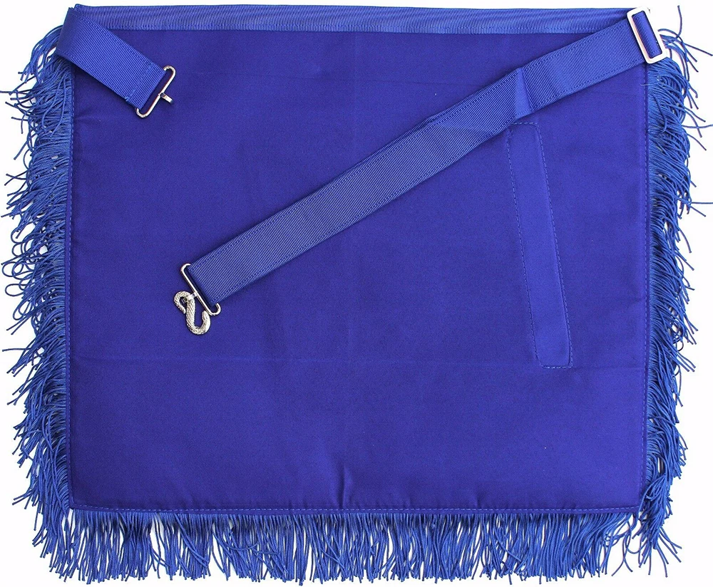 Masonic Apron White Leather Grand Blue Lodge Official Masonic Regalia Official Apron Embroidery Square and Compass Badge Tassel