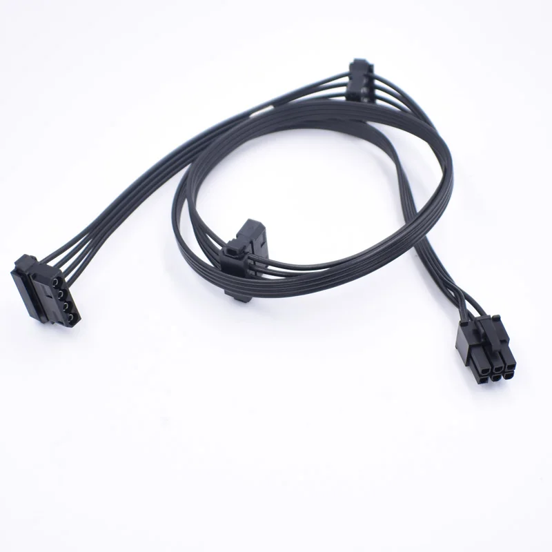 PERIPHERAL&SATA 6PIN to 3*IDE Molex 4 PIN Power supply Cable for Corsair AX850/RM850/HX850i/HX1000i/HX1200i RM850X Modular