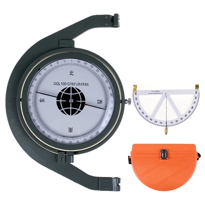 DQL100-G1 Suspended Mining Compass Plastic Gradiometer Antimagnetic Mine Hanging Compass With Tilt Gauge