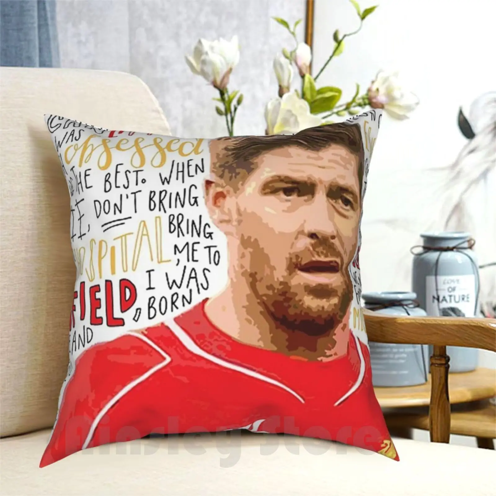 Steven Gerrard-подушка, домашняя мягкая подушка с рисунком, Steven Gerrard Captain, футбол, спорт