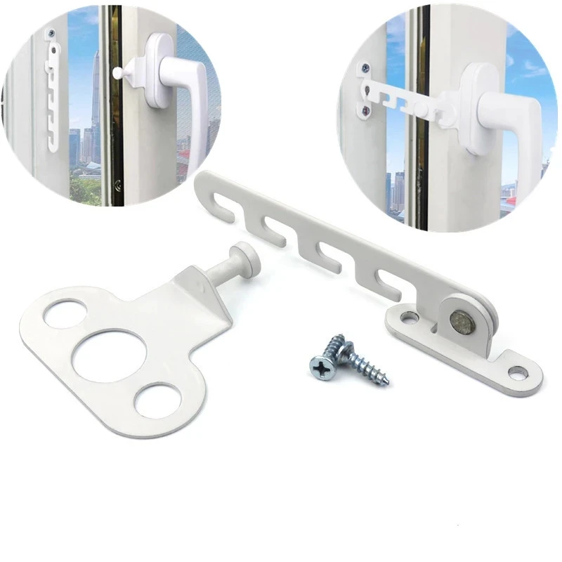 Hot Window Lock Children Protection 165mm Adjustable Window Restrictor limiter latch position stopper Falling Prevention Locks