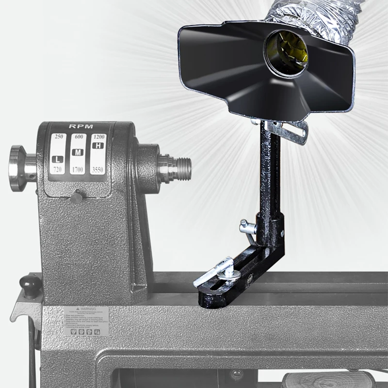 

Woodworking lathe dust collecting wood rotating center frame silicone anti-static dust collecting cover dust collecting