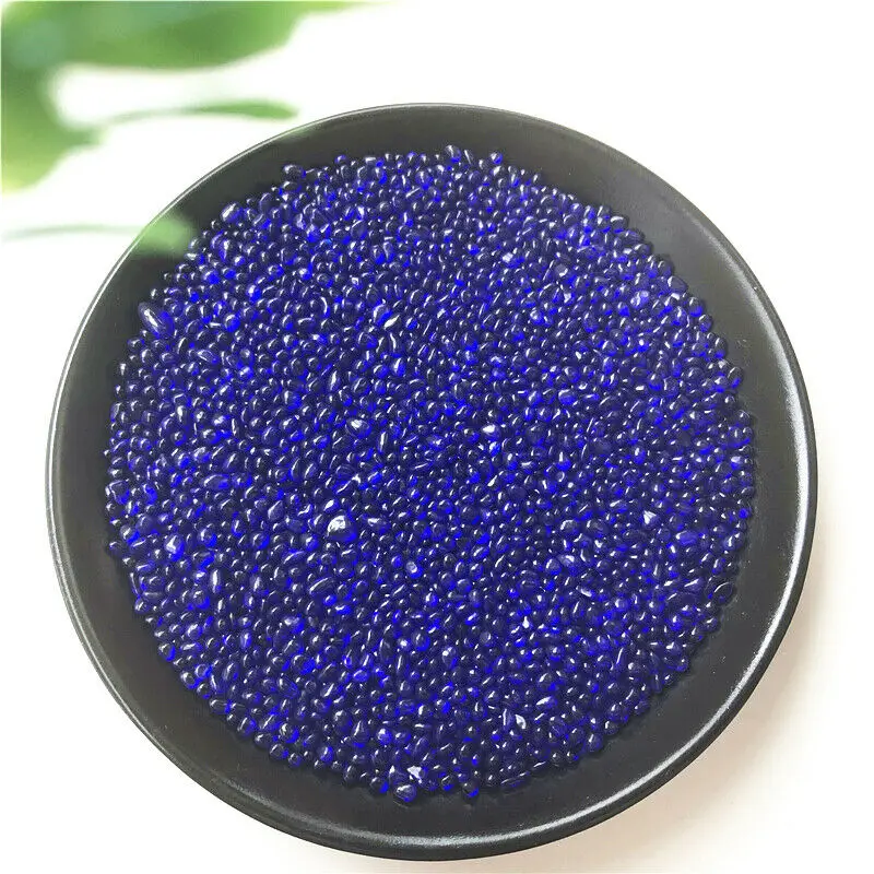 Drop Shipping 50g 2-5mm K5 Cobalt Blue Glass Gravel Glaze Stone Rock Polish Aquarium Specimen Quartz Crystals