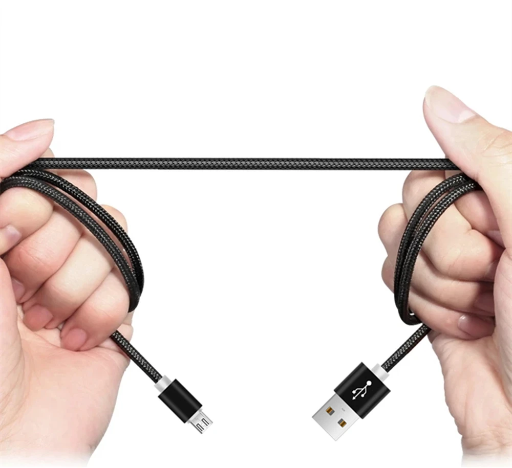 Micro USB Charging Cable for iPhone XR XS Samsung S6 S7 Edge Huawei P8 Mate 7 8 Honor 6 7 7C 7X 8X 9i OPPO R11 R15 Redmi 10A 12C