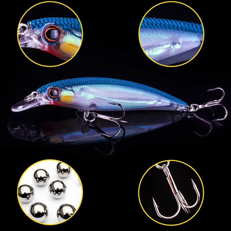 1PCS Minnow Fishing Lure Hard Artificial Bait Bionic 3D Eyes 110mm Artificial Bait Fishing Wobblers Crankbait Sinking Hard Bait