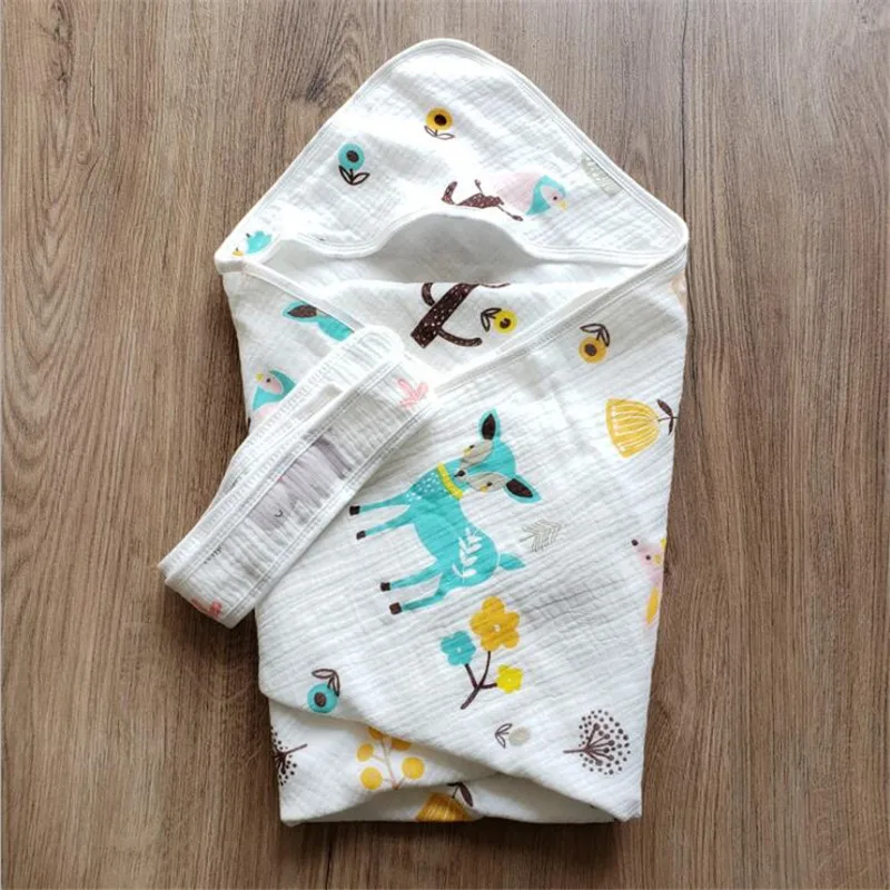 Super Soft Baby Hooded Bathrobe Infant Sleeping Bag Swaddle Wrap Blankets Newborn Baby Bath Hooded Baby Poncho Spa Towels