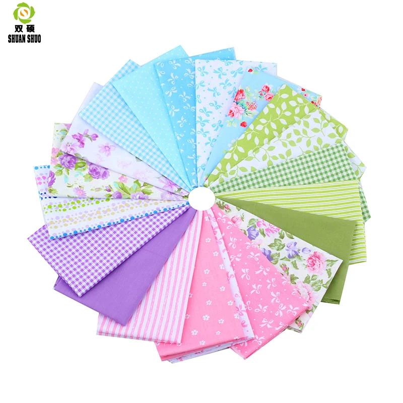 

ShuangshuoFat quarters Fabric Bundles 20 Design Patchwork Fabric For Sewing Doll Cloth DIY Cloth Crafts 20pieces/lot 40*50 CM