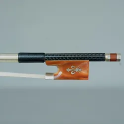 Advanced Model Graphic Carbon Violin 4/4 Bow OX Horn forg, real silver mounted
