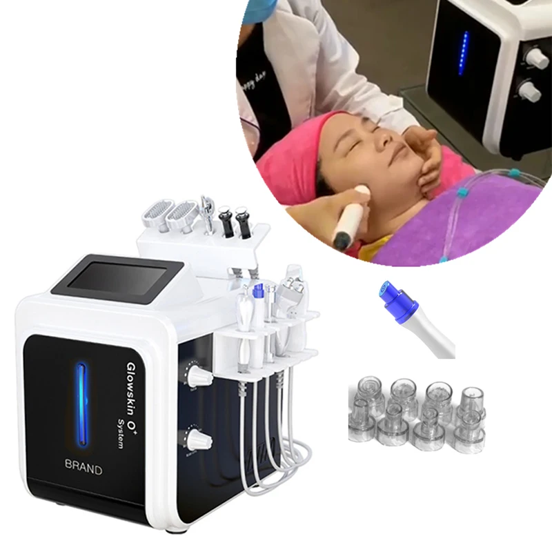 Máquina multifunción de agua profunda, dispositivo de eliminación de espinillas y acné, estiramiento facial, rejuvenecimiento de la piel, dermoabrasión ultrasónica RF, Spa