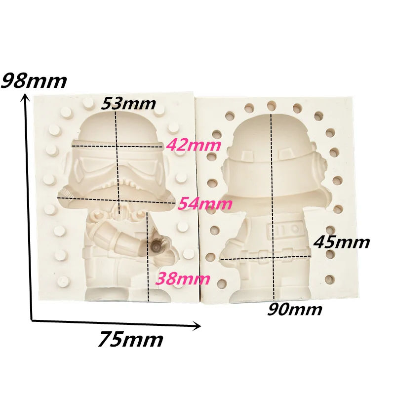 3d War Gun Soldier Silicone Mold Kitchen Resin Baking Tool DIY Pastry Cake Fondant Moulds Dessert Chocolate Lace Decoration