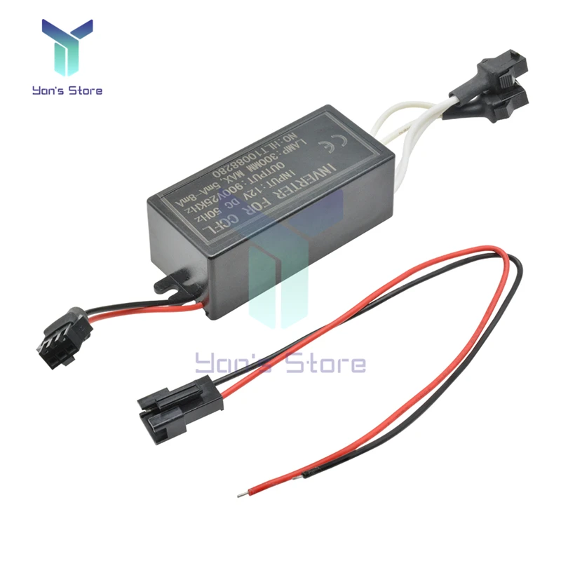 NEW DC 12V to 900V 50HZ CCFL Inverter Male Connection For CCFL Angel Eyes E46 E39 E53 Driver Projector Lens Light Ballast Box