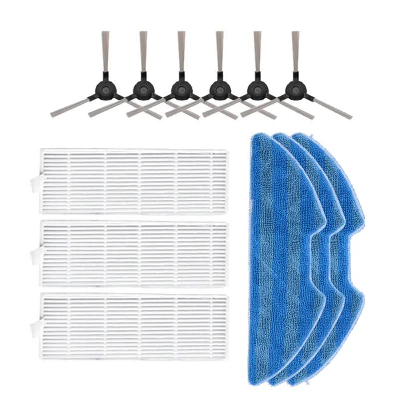 Hút Chân Không Chính Con Lăn Mặt Bàn Chải Bộ Lọc Hepa Chổi Lau Nhà Vải Cho Kitfort Kt-566 Kt-552 Robot Hút Bụi Bruhes Bông Lau Nhà