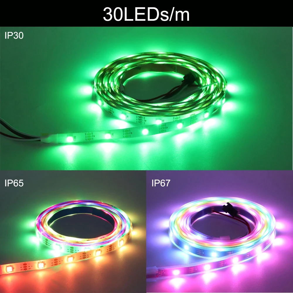 USB WS2812B indywidualnie adresowalne inteligentne listwy RGB Led Light DC5V 21 pilot z klawiszami