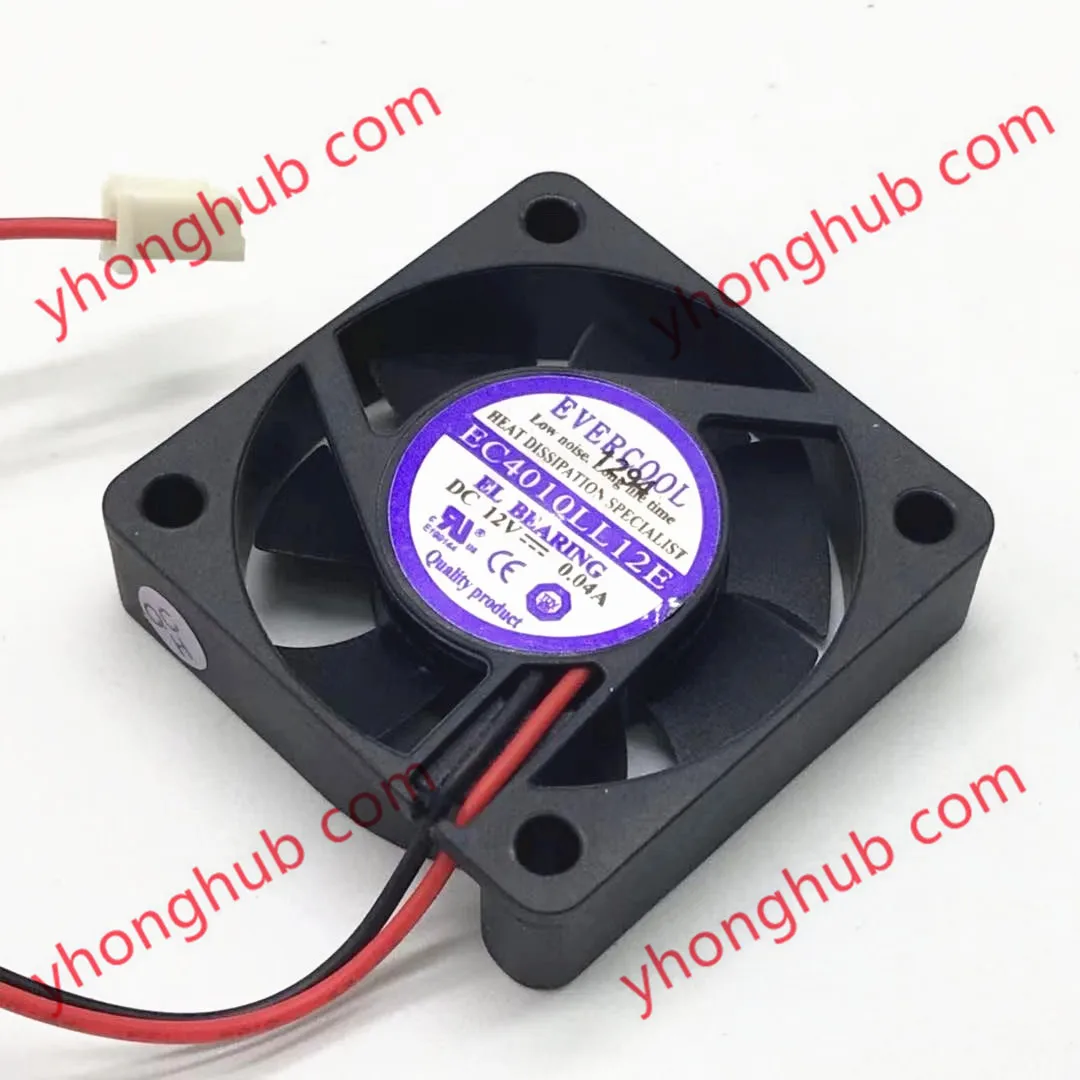 

EverCool EC4010LL12E DC 12V 0.04A 40x40x10mm 2-Wire Server Cooling Fan