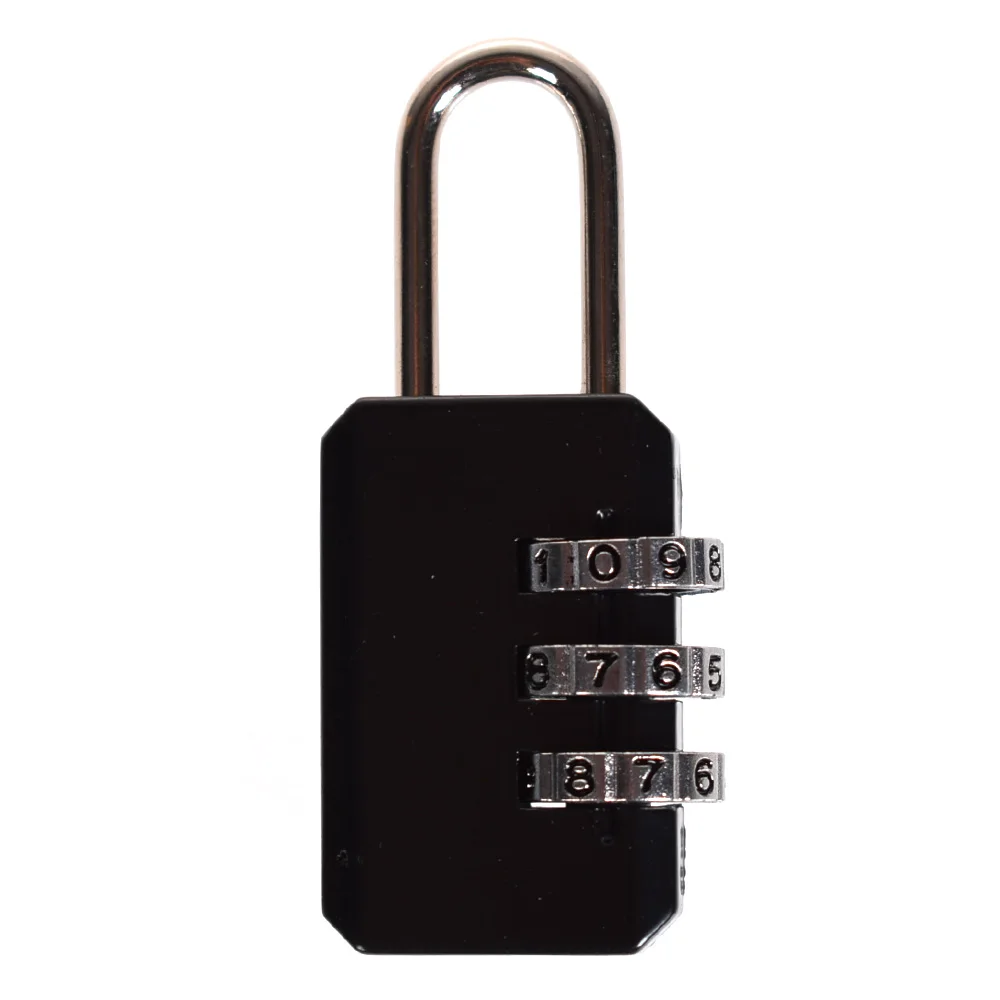 3 Dial Digit Password Lock Combination Suitcase Luggage Metal Code Password Lock Padlock Zinc Alloy Coded Lock Keyed Padlock