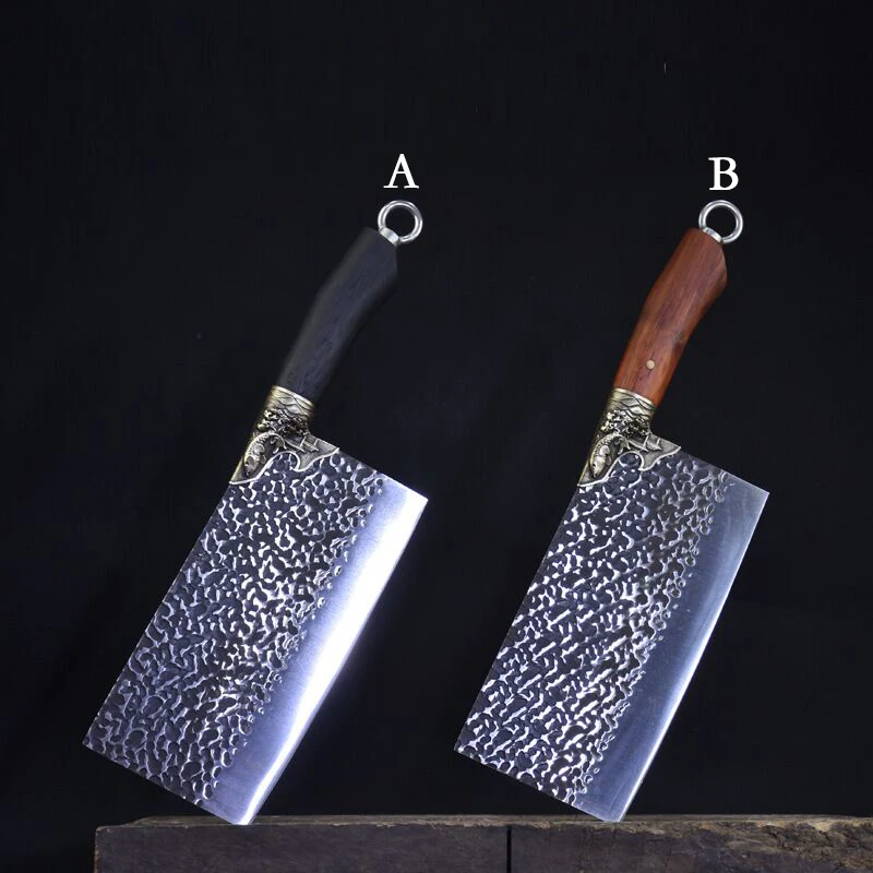 Chopping double knife longquan kitchen knife forging chef knife slicing knife old fashioned knives meat cleaver home