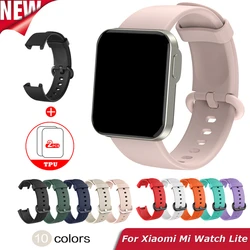 Pulseira de silicone para xiaomi mi watch lite, substituição de pulseira para smartwatch