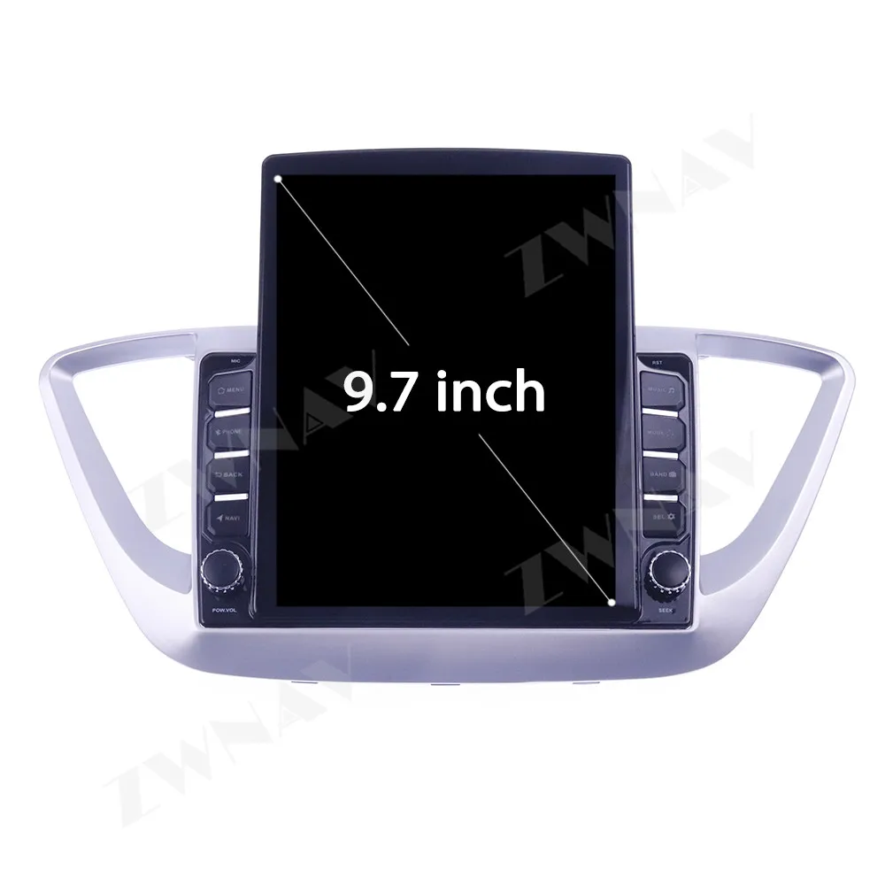 Android 10 64GB For Hyundai Solaris 2016-2018 Head Unit Car Tesla Player IPS DSP Audio Radio GPS Touch Screen Multimedia Navi