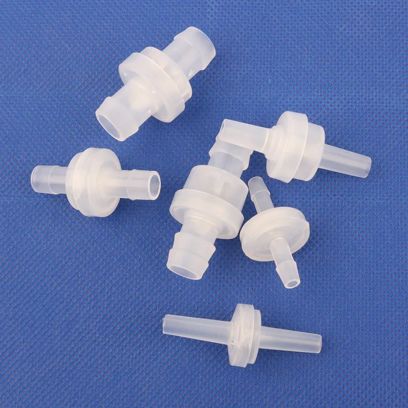 1~200pcs PP Food Grade Check Valve Aquarium Air Pump Non-Return For Fuel Gas Liquid Oil One-Way Valve