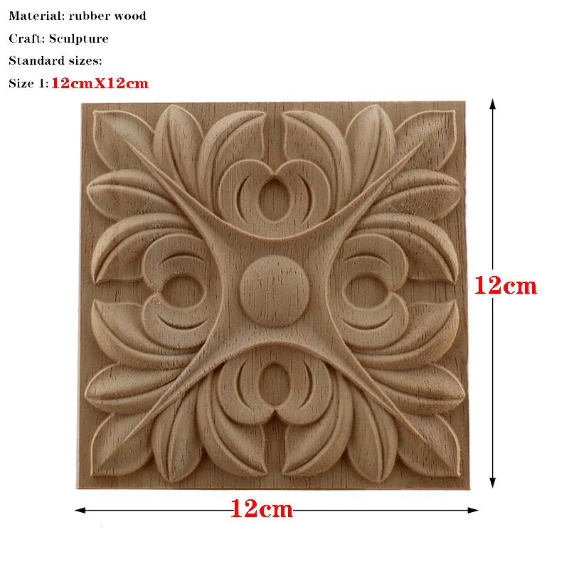 RUNBAZEF Europese Gesneden Ongeverfd Retro Lijstwerk Hout Applique Houten Sticker Lange Ovale Rubber Meubelen Muren Hot Koop NIEUW