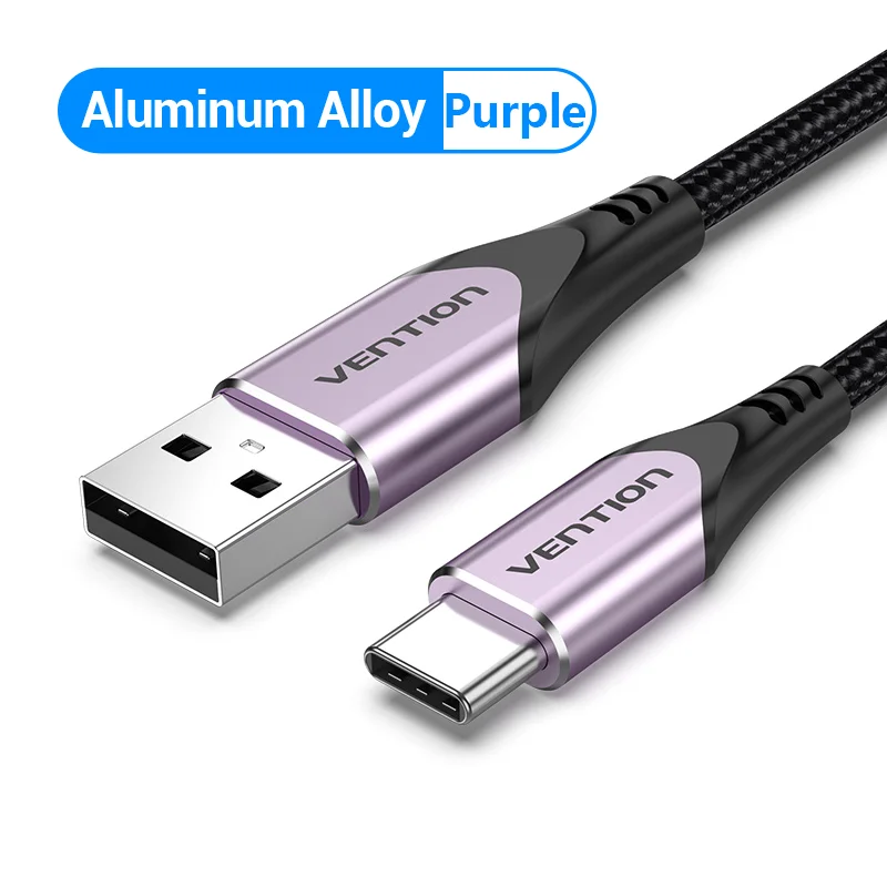 Vention USB Typ-C Kabel für Samsung Poco S21 3A Schnellladung USB-C Ladekabel Datenkabel für Xiaomi Redmi Note 8 Typ-C Kabel