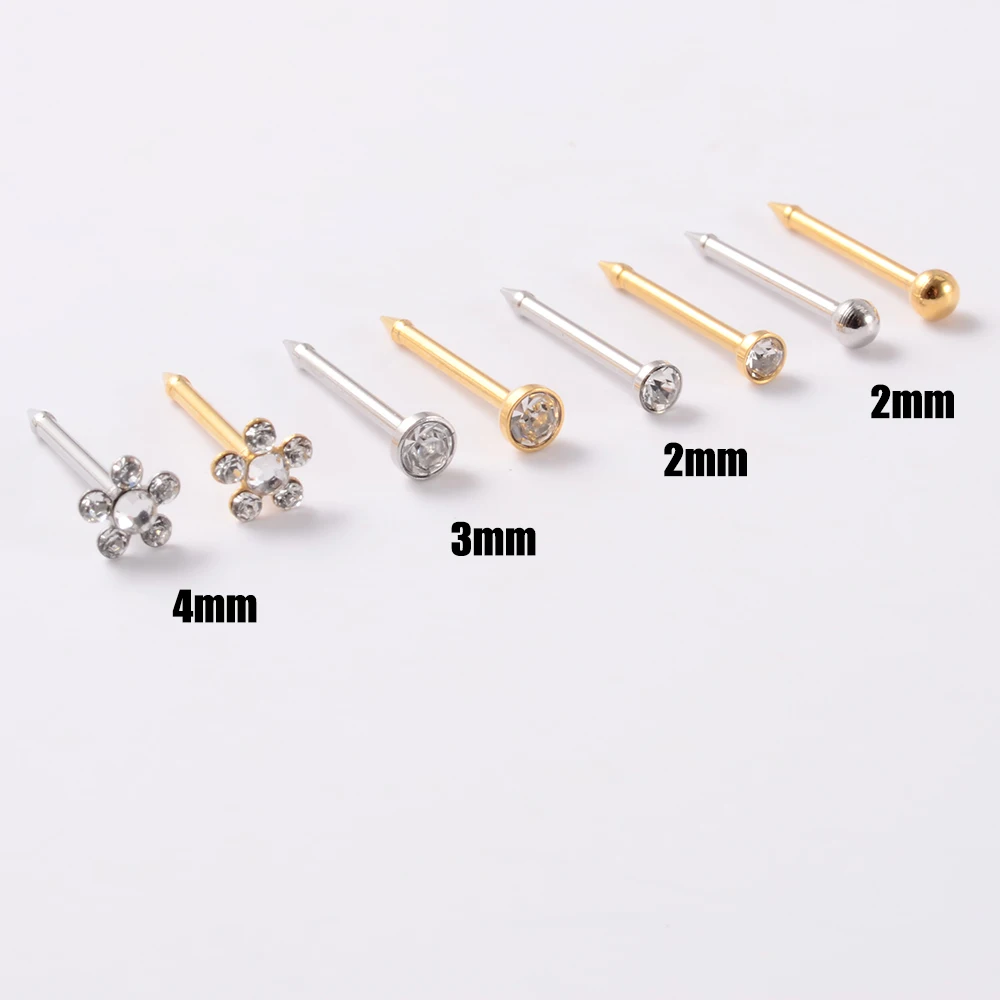 1PC Disposable Safe Nose Piercing Unit Tool 316L Surgical Steel Sterilized Nose Studs Body Puncture Kit Jewelry 20G image 3