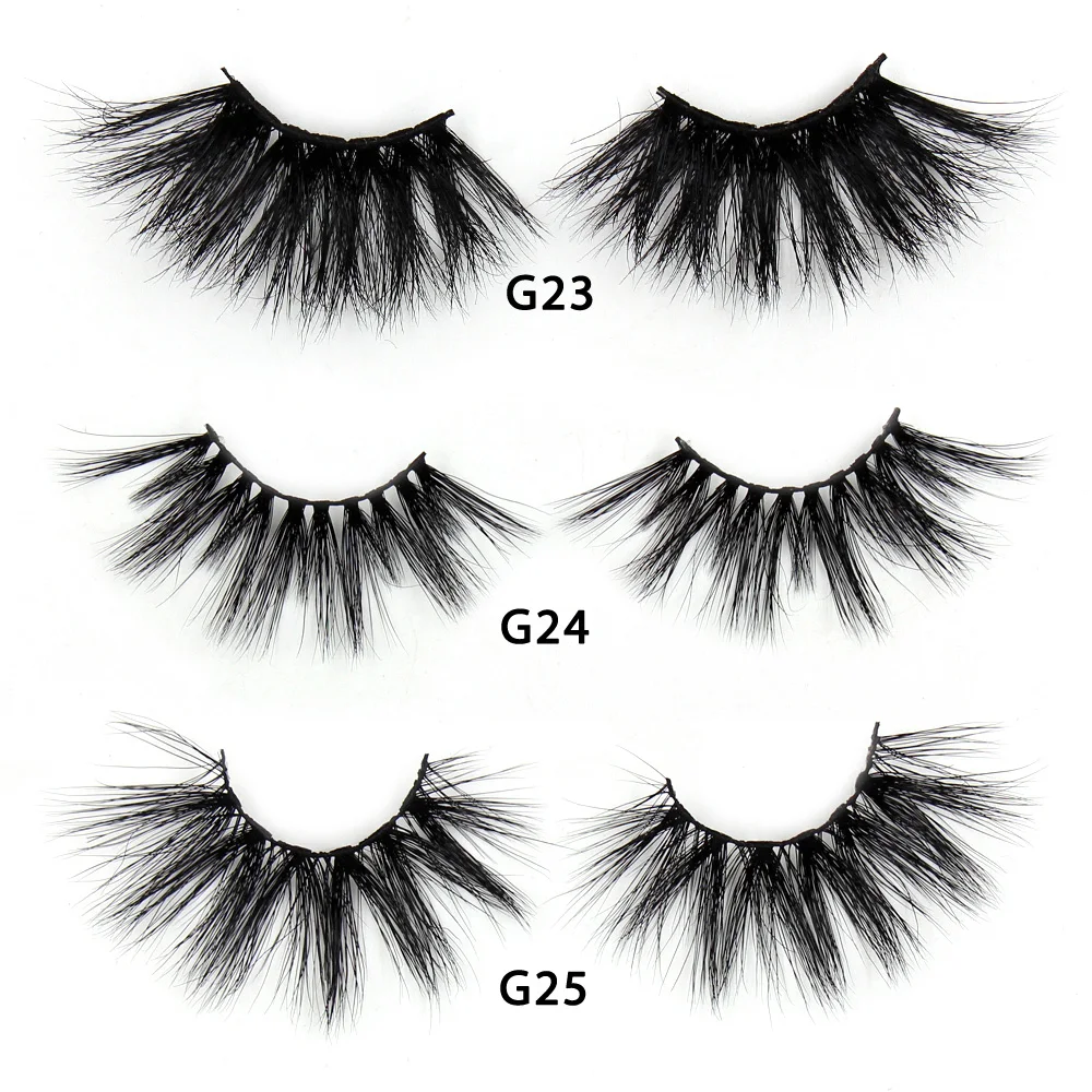 LEHUAMAO Wimpern 3D Wimpern 25mm Nerz Falsche Wimpern Flauschige Weiche Wimpern Dramatische Make-Up Wimpern Nerz 3D Wimpern Natürliche Lange G05 – Detail 8