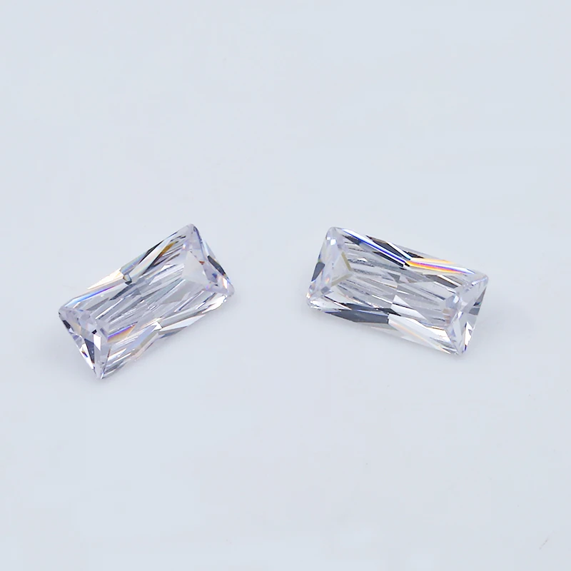 50Pcs 3x7~6x12mm Rectangle Shape 5A White Color CZ Stone Zircon Synthetic Gems Brilliant Cut Cubic Zirconia For Jewelry