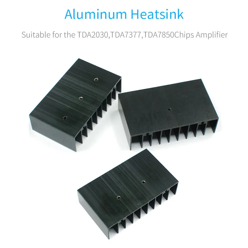 Aluminum Heatsink Radiator Cooling for For Electronic Chip IC TDA2030 TDA7377 TDA7850 Chips Heatsink Cooler Plates 76*45*21mm