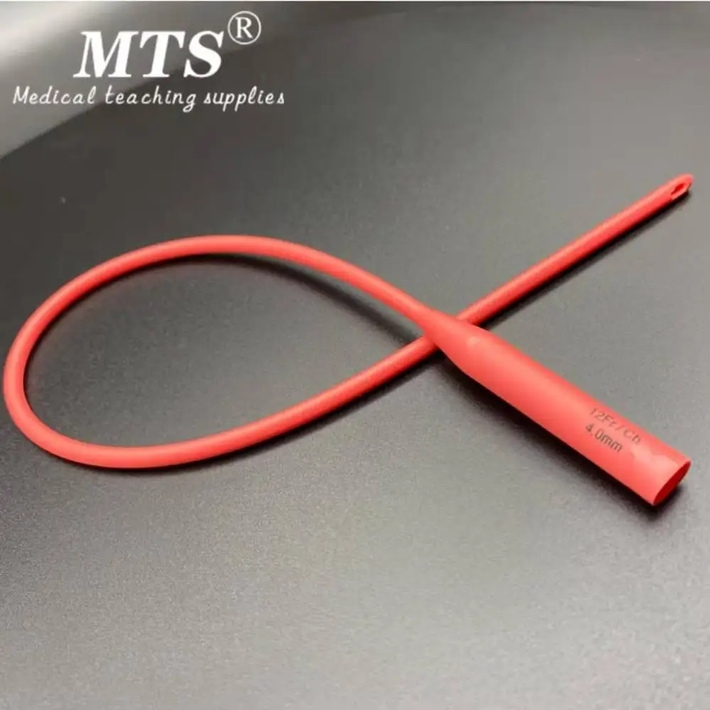 10pcs Disposable Silicon-coated red latex foley catheter medical surgery and training supplies