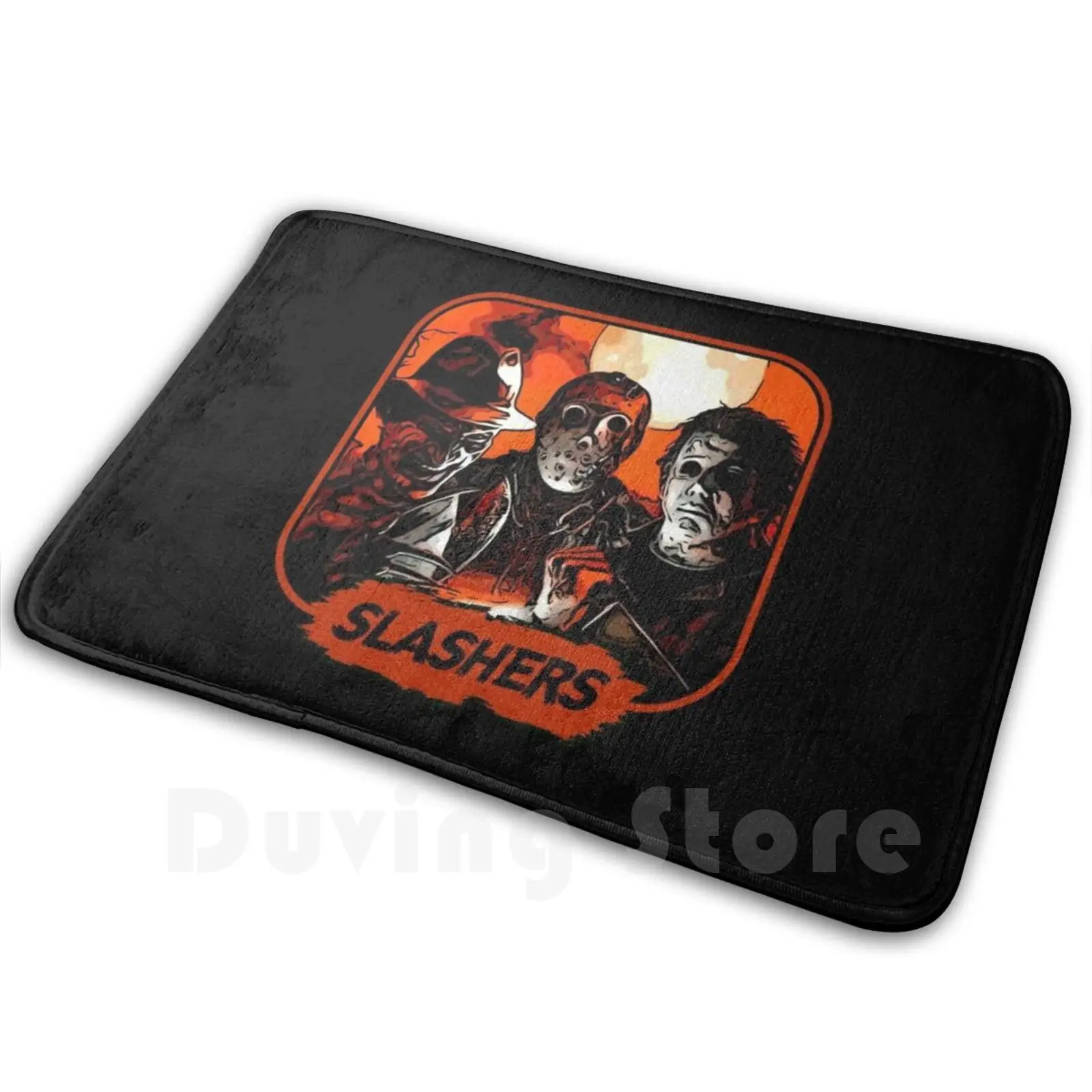 Horror Slashers Jason Carpet Mat Rug Cushion Soft Michael Jason Krueger Voorhees Elm Street Nightmare