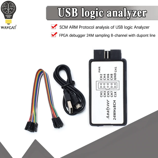 Analizator stanów logicznych USB 24MHz 8 kanałów 24 m/s analizator logiczny Debugger dla analizatora logicznego ARM FPGA logika 24M 8CH