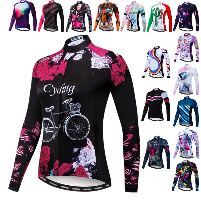 Weimostar Women\'s Cycling Jersey Long Sleeve Bicycle Wear Clothes Maillot Ciclismo Mountain Bike Clothes Female Cycling Clothing