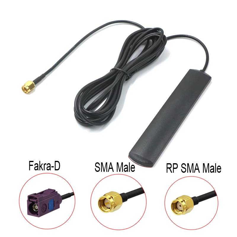 4G Antenna 2M RG174 Extension Cable Compatible With 3G GSM 2G 915MHz 3M Paste Suitable for Vehicle And Communication SMA Fakra D