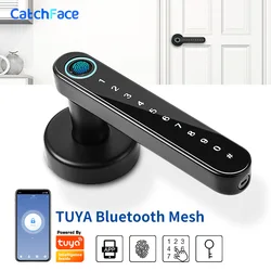 tuya lock fechadura digital Biometric Fingerprint Lock wireless Bluetooth Digital Smart Keyless Electronic Handle Lock