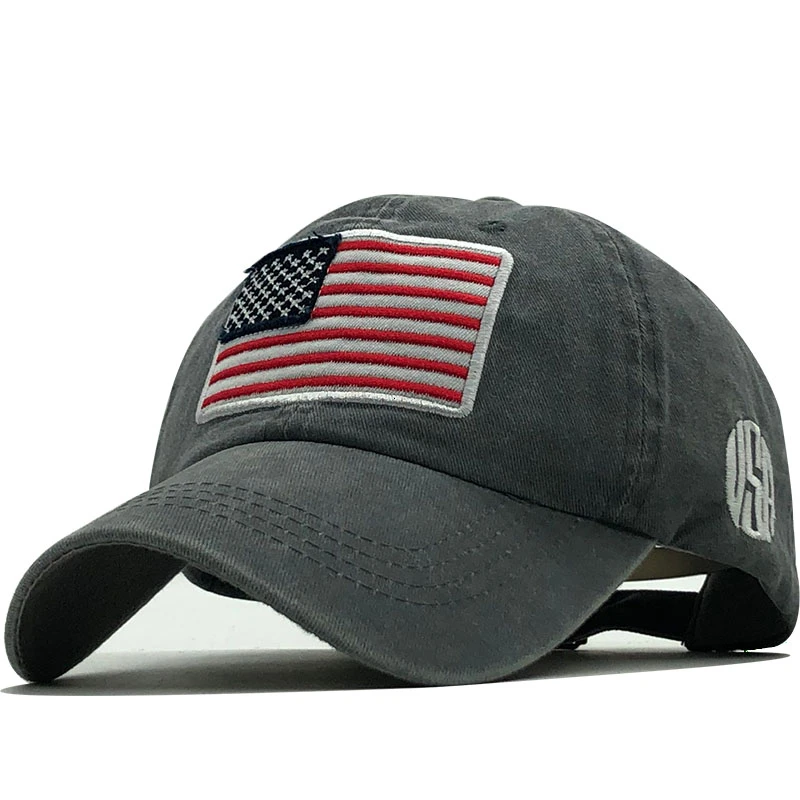 New Cotton Gorras Washed Baseball Cap Flag Of USA Hat Snapback Adjustable Mens Baseball Caps Brand Snapback Hat