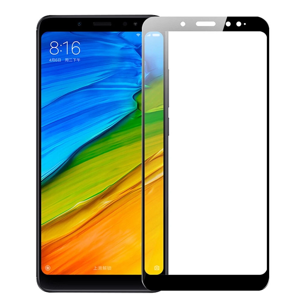 For xiaomi Redmi 5 Plus tempered glass full cover prime screen protector redmi Note 5 Pro phone Protective glass film