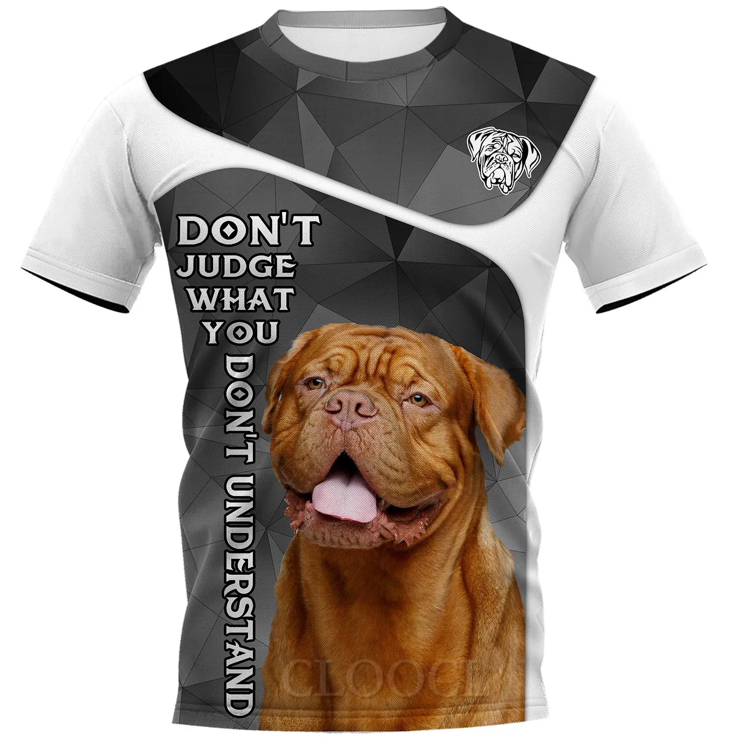 HX Cane Corso T-shirts 3D Graphic Don't Judge Animals Tops Pets Dog Casual Pullovers Tees Streetwear Men Clothing