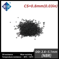 10PCS/Lot Nitrile Rubber Black NBR CS0.8mm OD2.6/3/3.6/4.1/4.3/4.5/4.9/5.1*0.8mm O Ring Gasket Oil Resistant Waterproof O-Ring