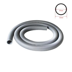 Inner 25mm Outer 32mm Household Vacuum Cleaner Bellows/Straws/Thread Hose/Soft Pipe,Durable Vacuum Tube Gray Hoses Accessories