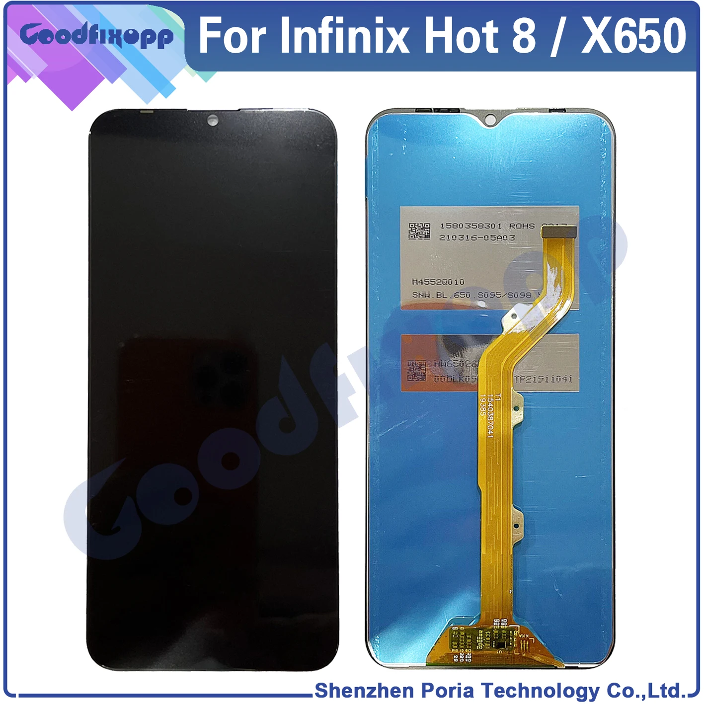 100% High Quality Testing For Infinix Hot 8 LCD Display Touch Screen Digitizer Assembly For Infinix Hot8 X650C X650B X650D