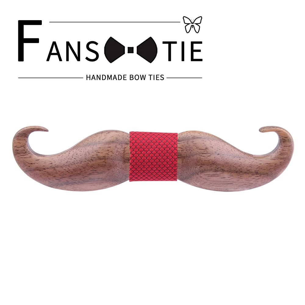 

Fashion Walnut 3D Wooden Bow Tie bowtie Novelty Mens Handmade Mustache Necktie Suit Men Wedding Party Accessories Bowtie Gift