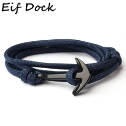 Eif Dock 15 Colors Handmade Bracelet For Women Men Fashion Anchor Bracelet Rope Accessories Male Jewelry Homme Drop Shipping
